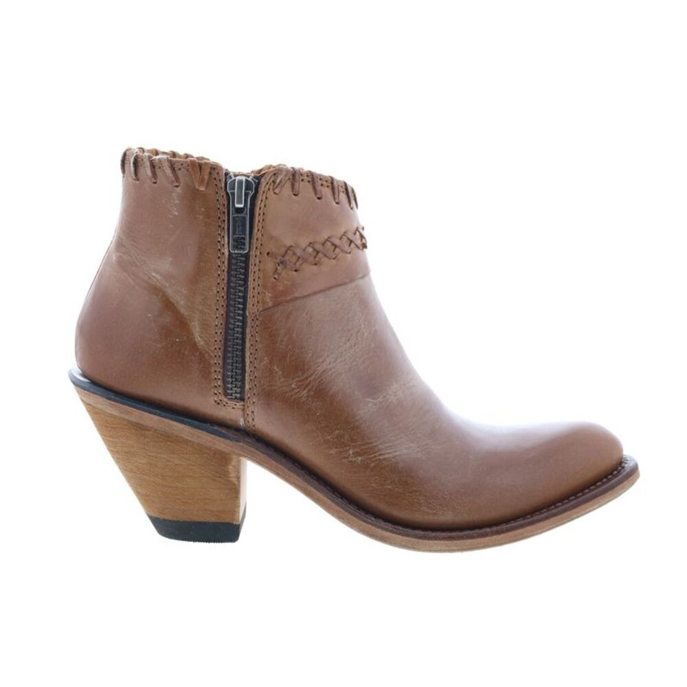 Jama Old West Womens Leather Upper Brown Boots (NWT)